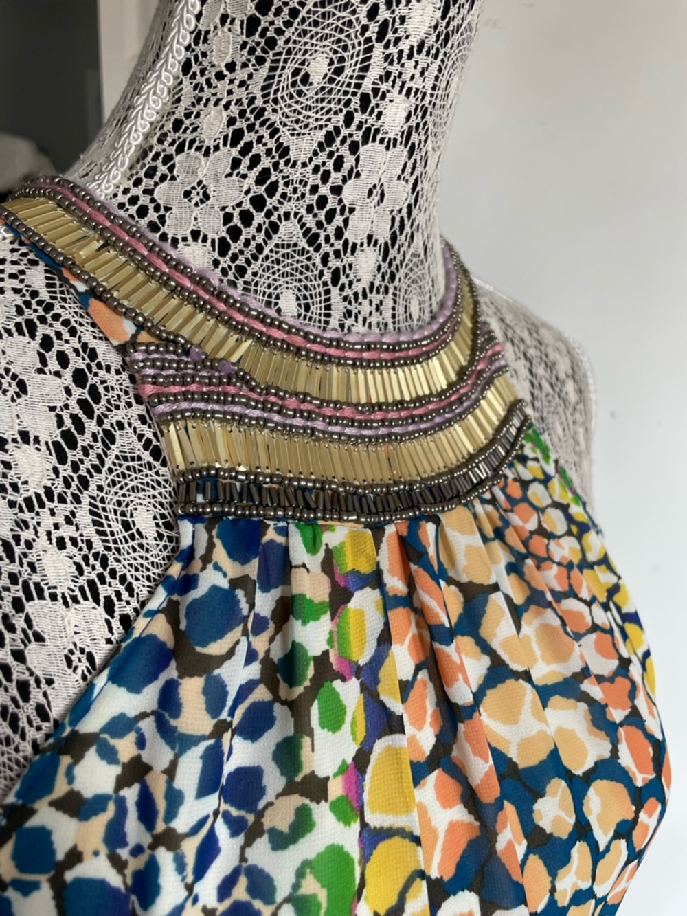 Anthropologie HD in Paris Halter Neck Animal Print Colourful Maxi Dress. Small - Picture 11 of 13